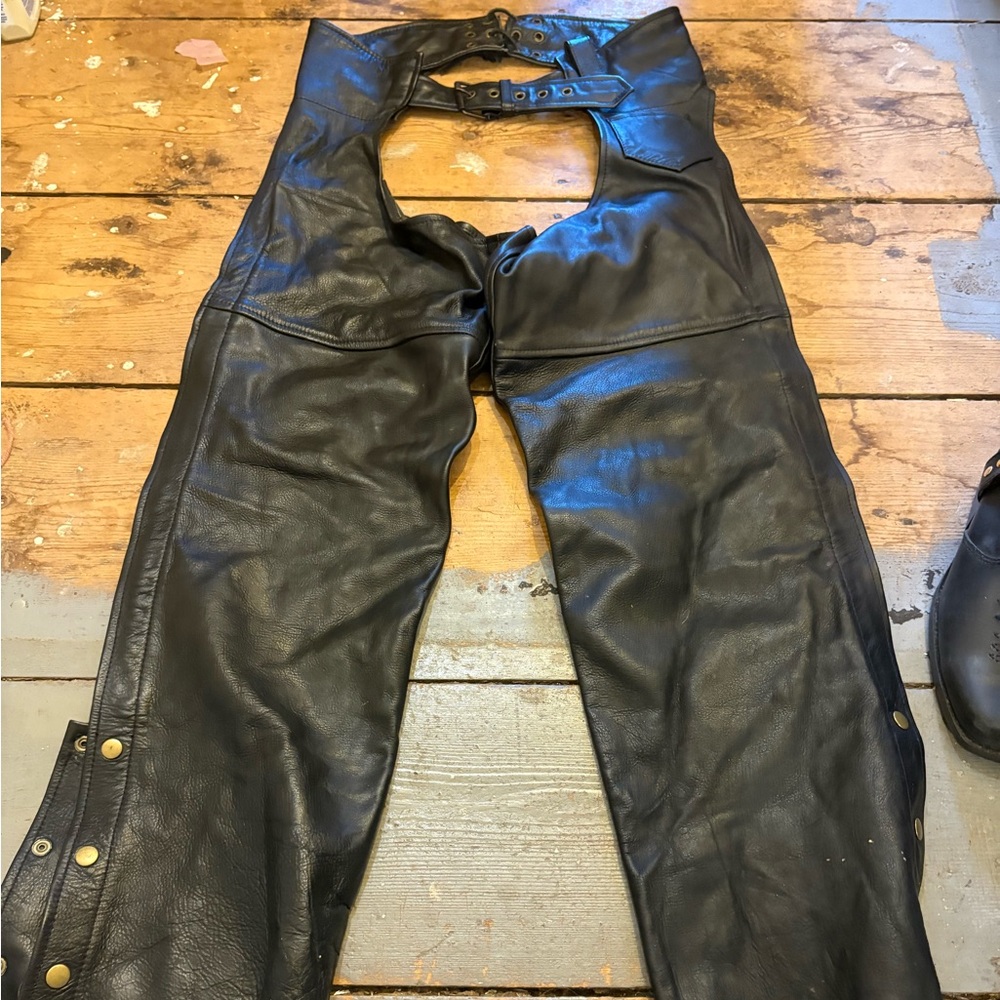 Boutique of Leathers Black Leather Chaps